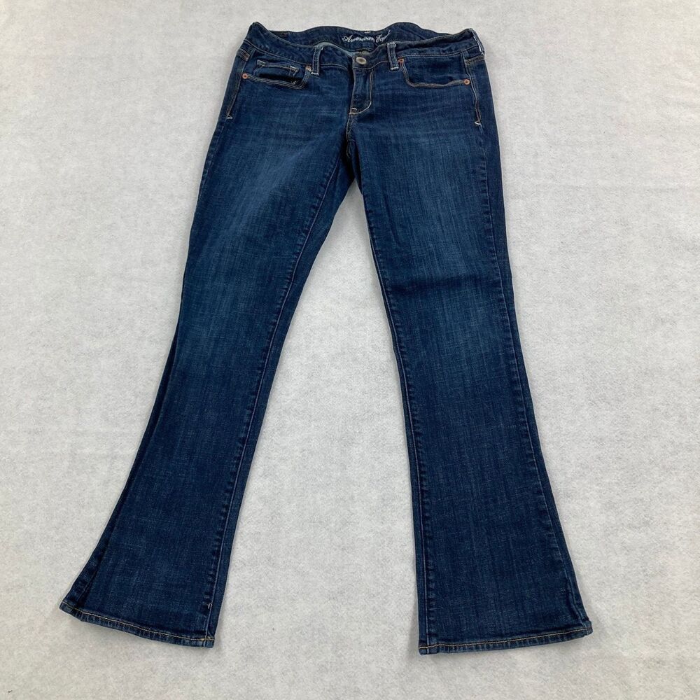 American Eagle Outfitters Women's Skinny Kick Jeans Dark Wash Blue Size 12